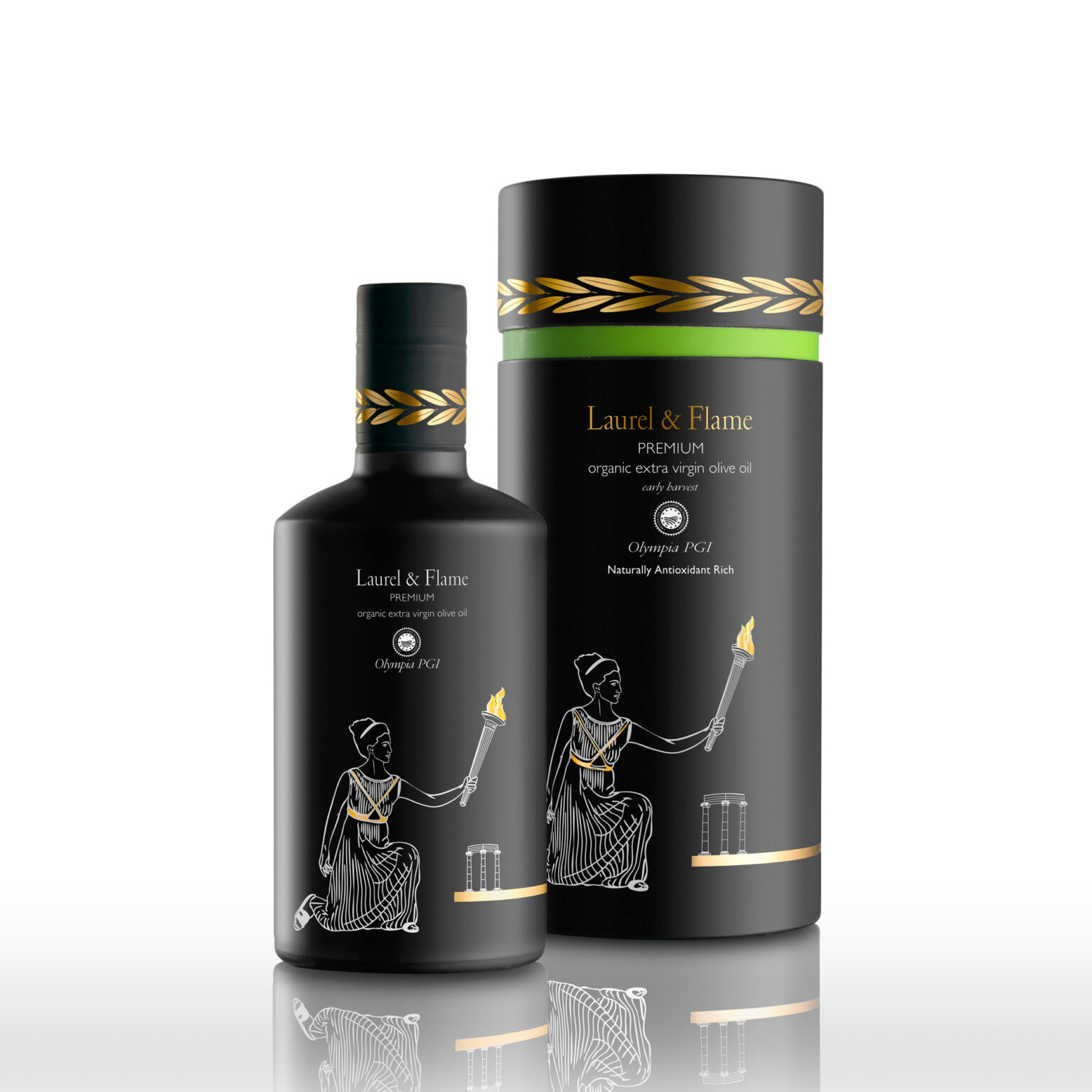Laurel & Flame Premium Olympia PGI 500ml | The Olive Temple