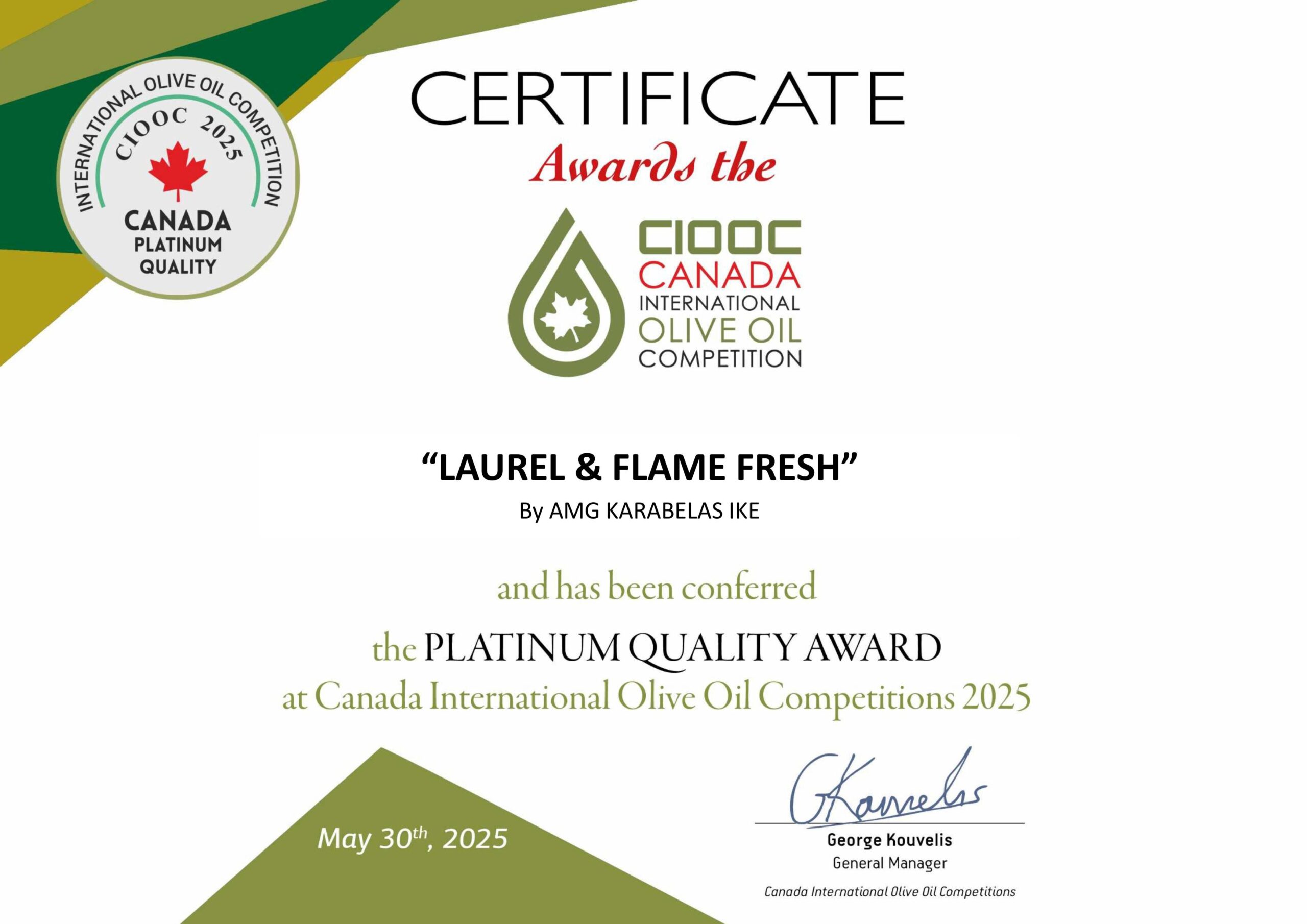 CANADA PLATINUM LAUREL & FLAME FRESH