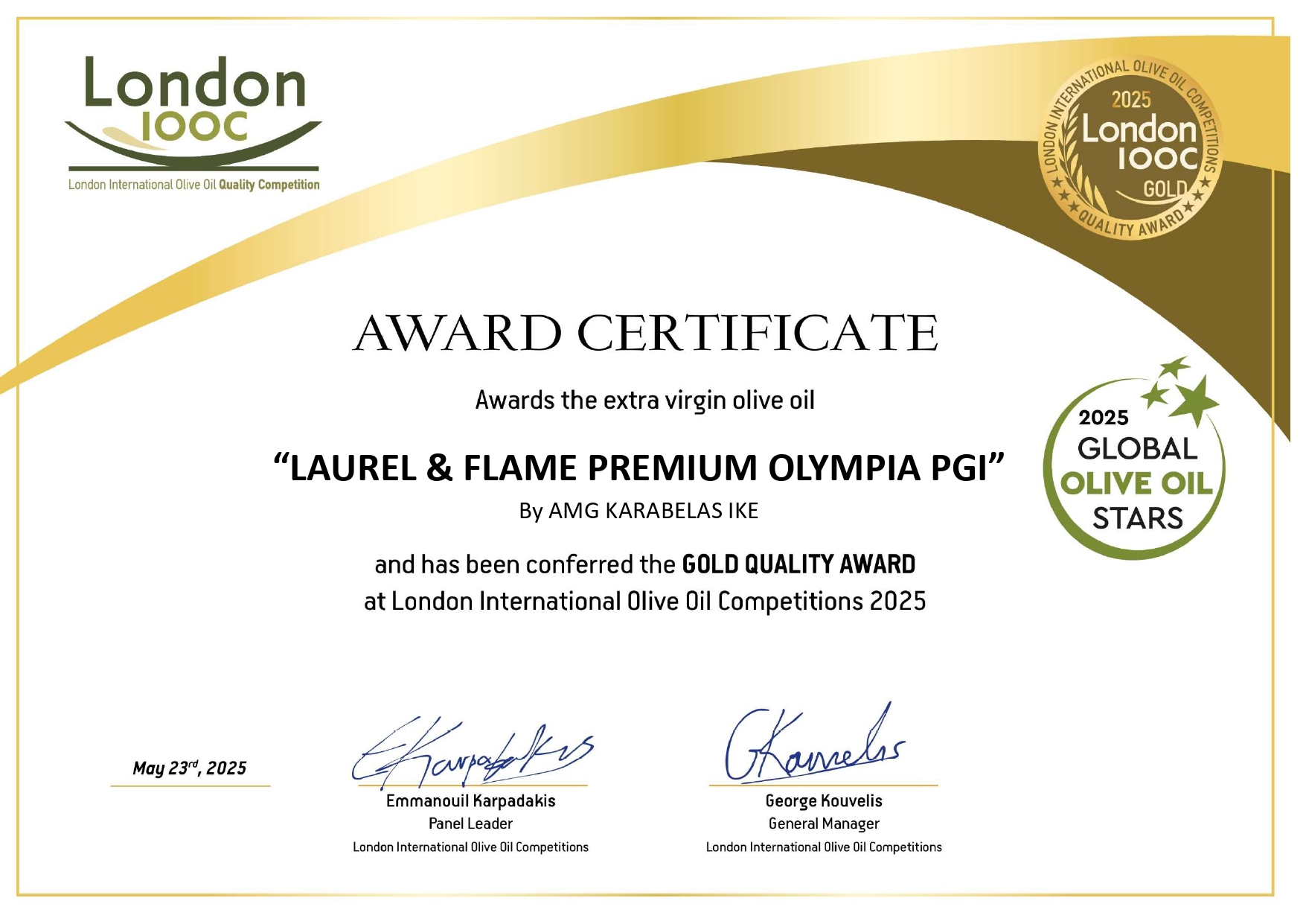Laurel & Flame Premium Olympia PGI 500ml - Tin - Image 3